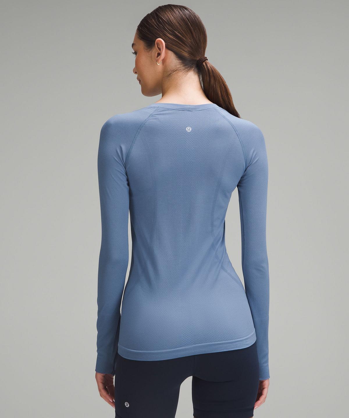 Camicia A Maniche Lunghe Donna Lululemon Swiftly Tech 2.0 Blu | IT_LuLu44070