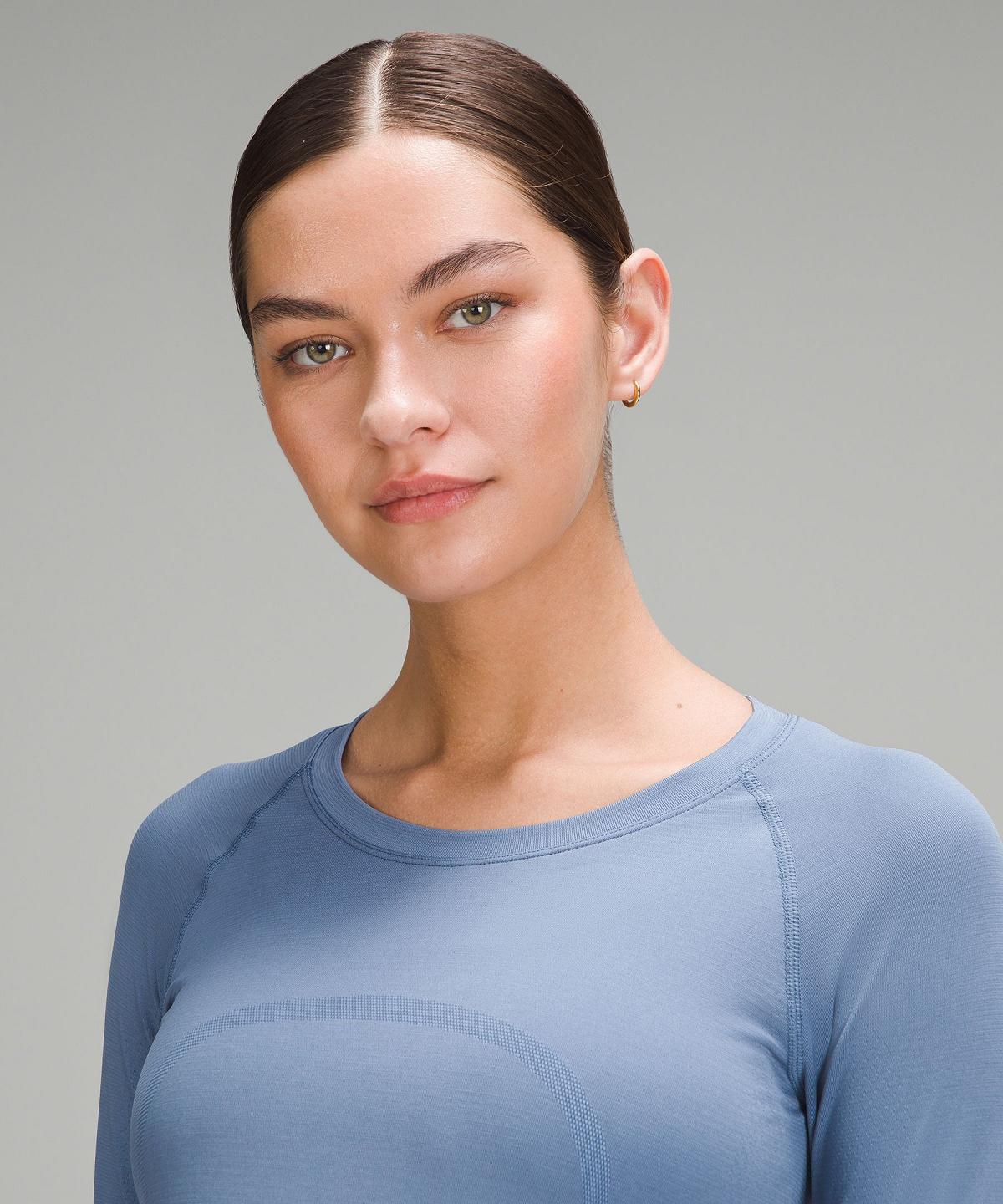 Camicia A Maniche Lunghe Donna Lululemon Swiftly Tech 2.0 Blu | IT_LuLu44070