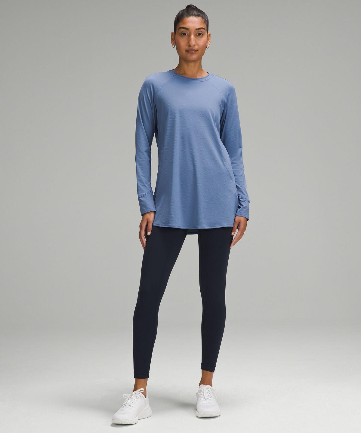 Camicia A Maniche Lunghe Donna Lululemon Abrasion-Resistant High-Coverage Blu | IT_LuLu93551