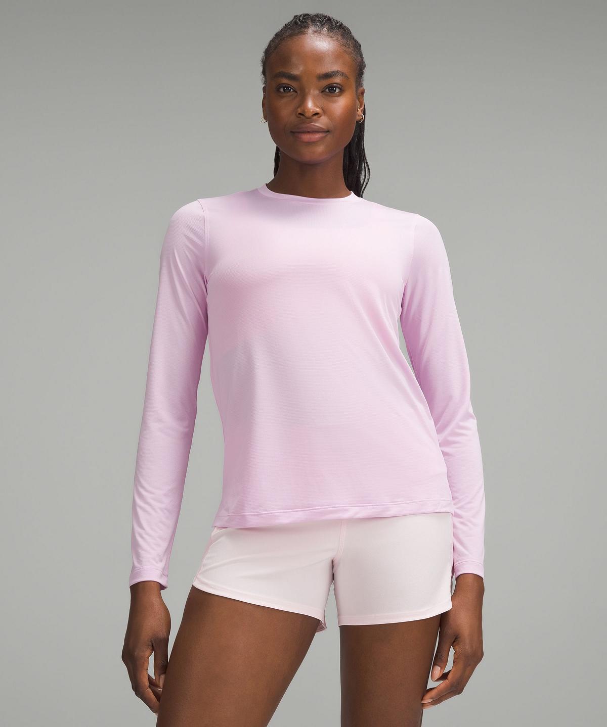 Camicia A Maniche Lunghe Donna Lululemon Ultralight Hip-Length Rosa | IT_LuLu15244