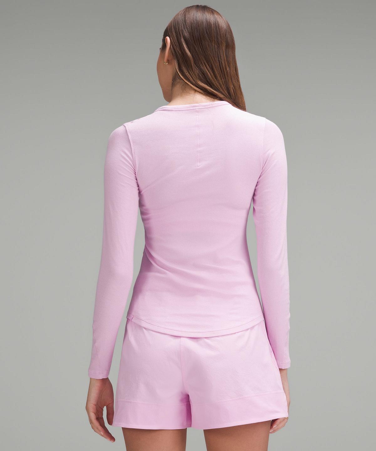 Camicia A Maniche Lunghe Donna Lululemon Hold Tight Rosa | IT_LuLu81647