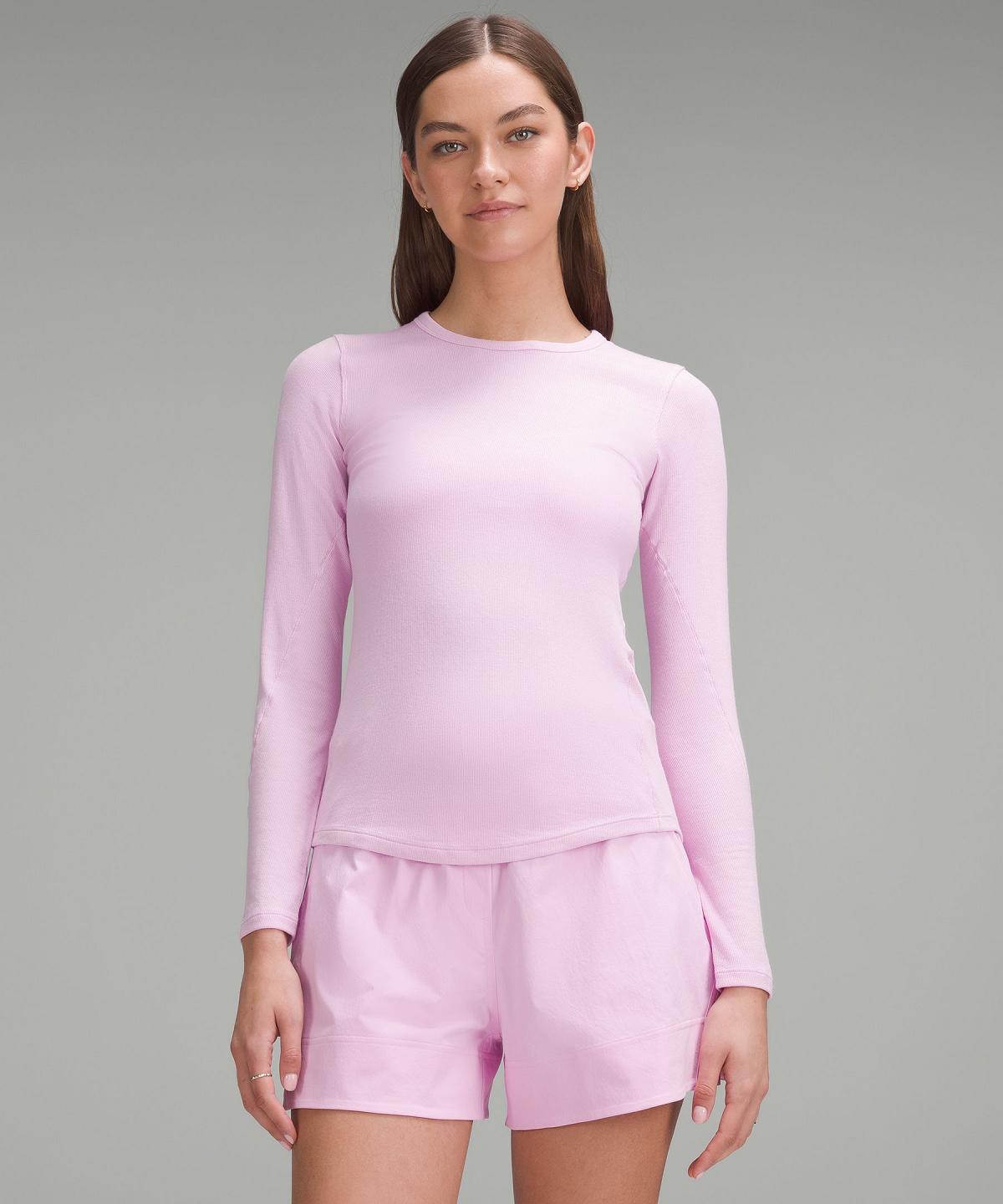 Camicia A Maniche Lunghe Donna Lululemon Hold Tight Rosa | IT_LuLu81647