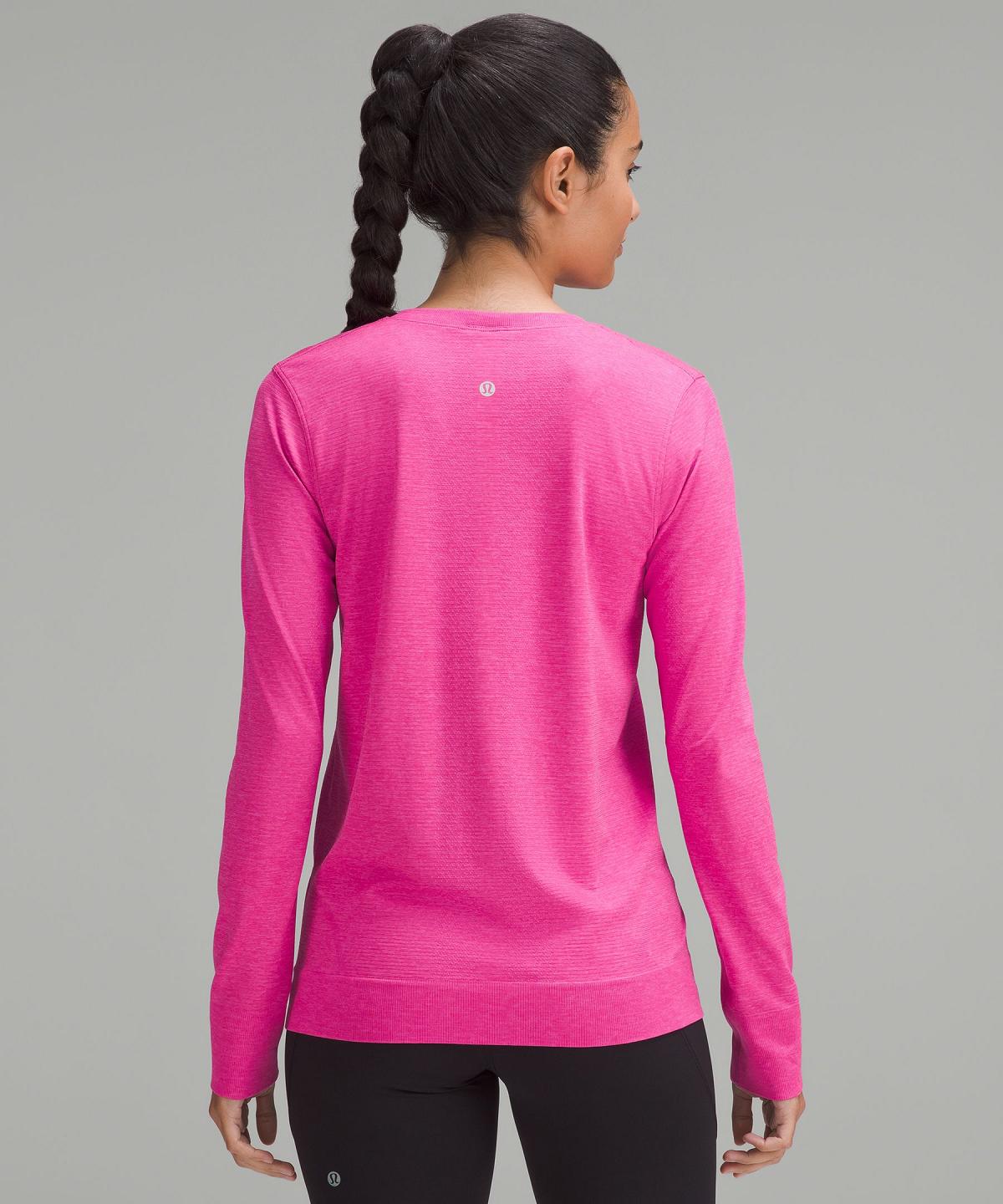 Camicia A Maniche Lunghe Donna Lululemon Swiftly Relaxed Rosa | IT_LuLu78582