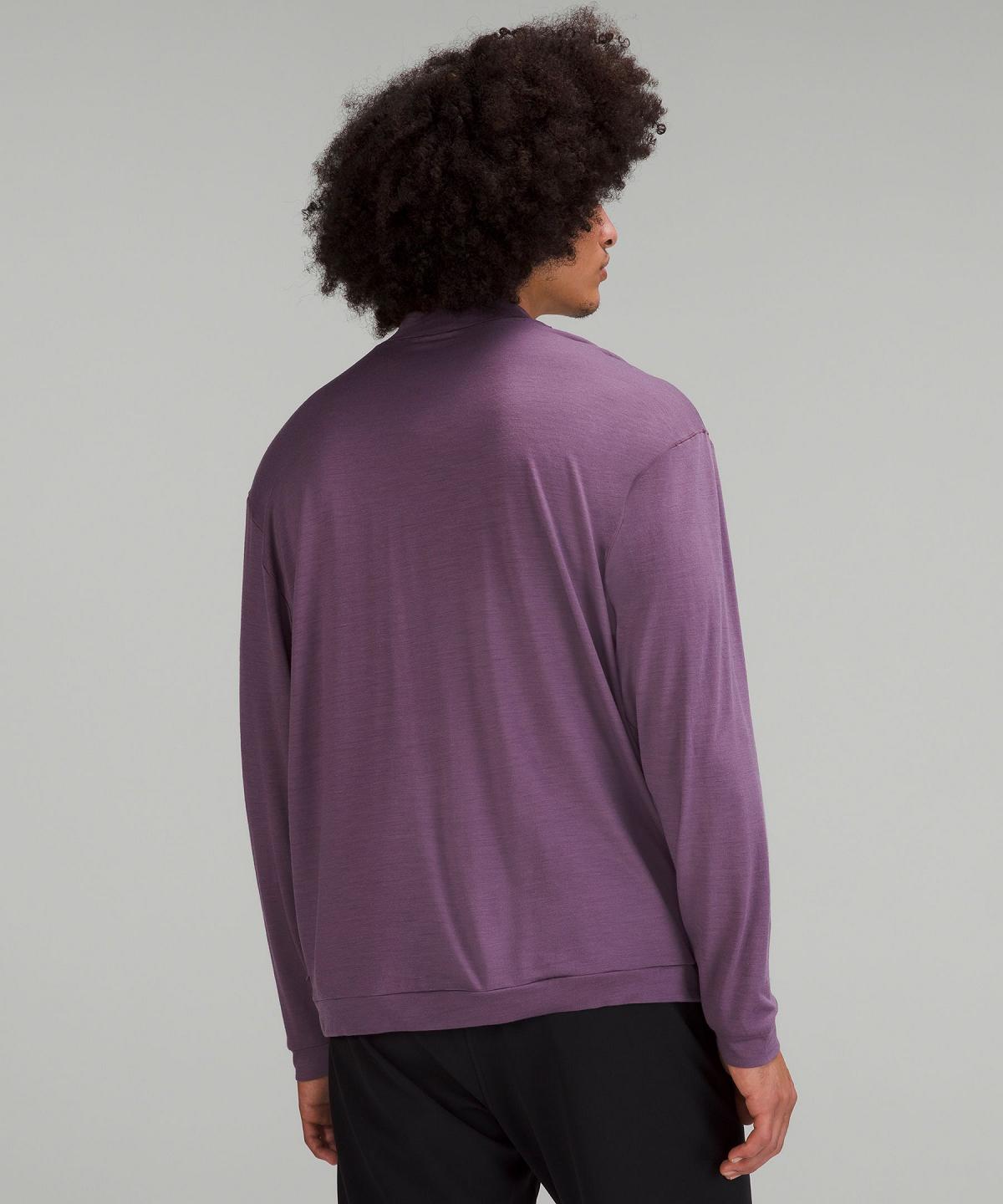 Camicia A Maniche Lunghe Uomo Lululemon Merino Wool-Blend Viola | IT_LuLu45736