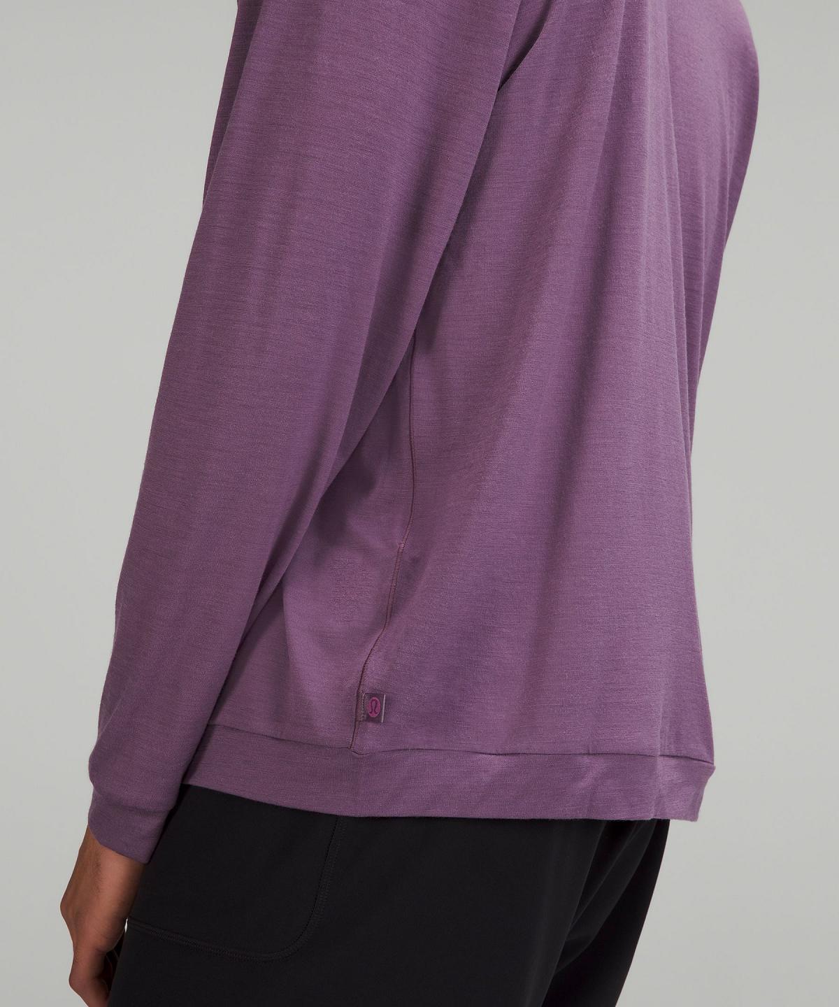 Camicia A Maniche Lunghe Uomo Lululemon Merino Wool-Blend Viola | IT_LuLu45736