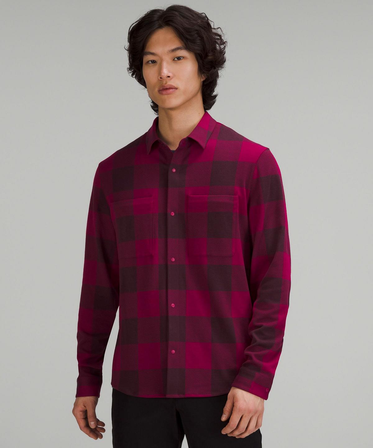 Camicia A Maniche Lunghe Uomo Lululemon Soft Knit Overshirt Bordeaux | IT_LuLu48272