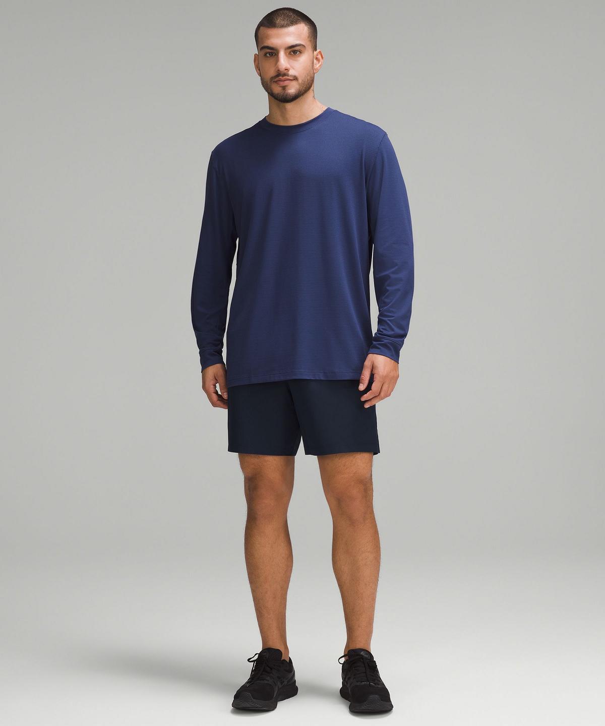 Camicia A Maniche Lunghe Uomo Lululemon License to Train Relaxed-Fit Blu | IT_LuLu11688