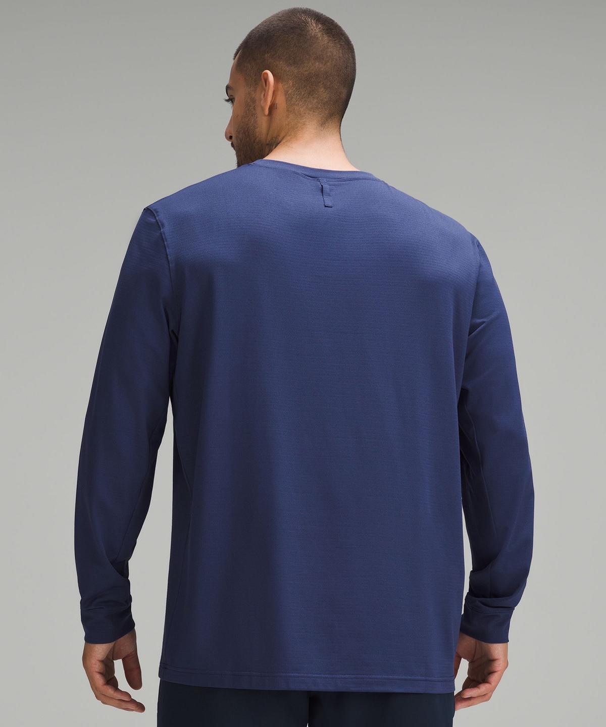 Camicia A Maniche Lunghe Uomo Lululemon License to Train Relaxed-Fit Blu | IT_LuLu11688