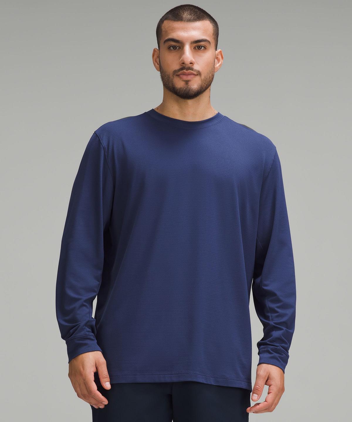 Camicia A Maniche Lunghe Uomo Lululemon License to Train Relaxed-Fit Blu | IT_LuLu11688