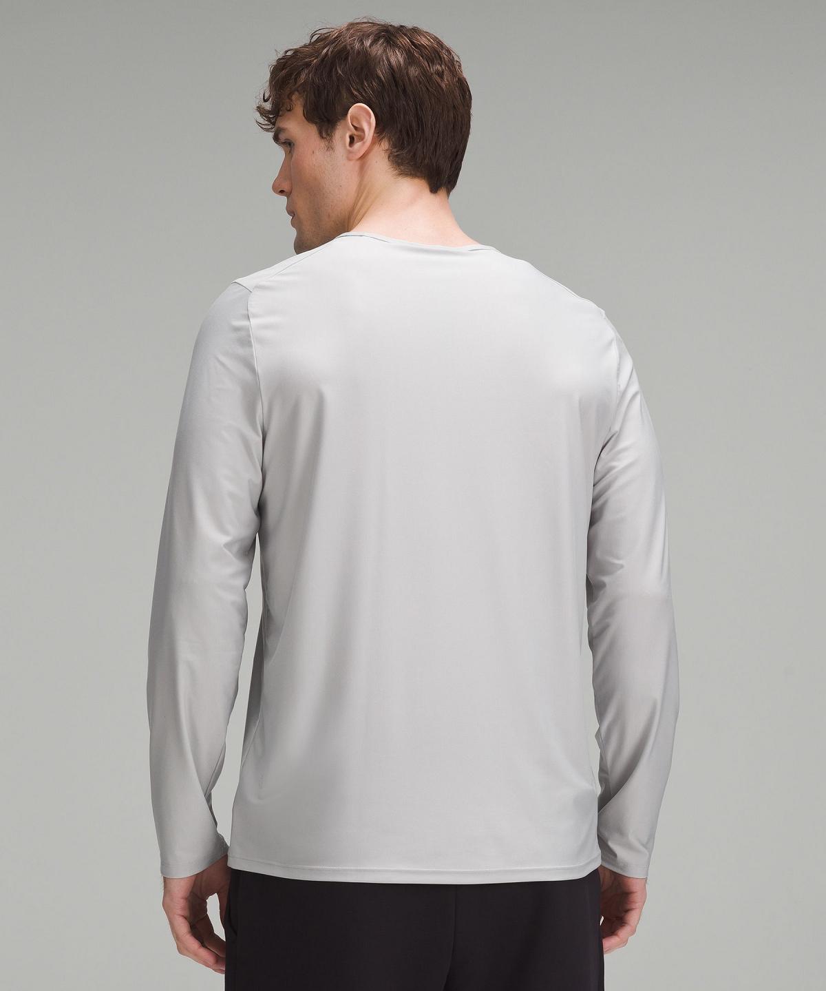 Camicia A Maniche Lunghe Uomo Lululemon Ultra-Soft Nulu Argento | IT_LuLu71065