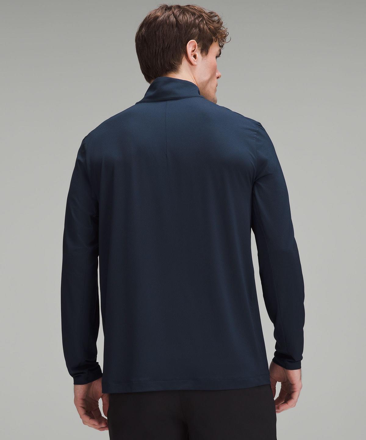 Camicia A Maniche Lunghe Uomo Lululemon Golf Half Zip Blu Marino | IT_LuLu35313