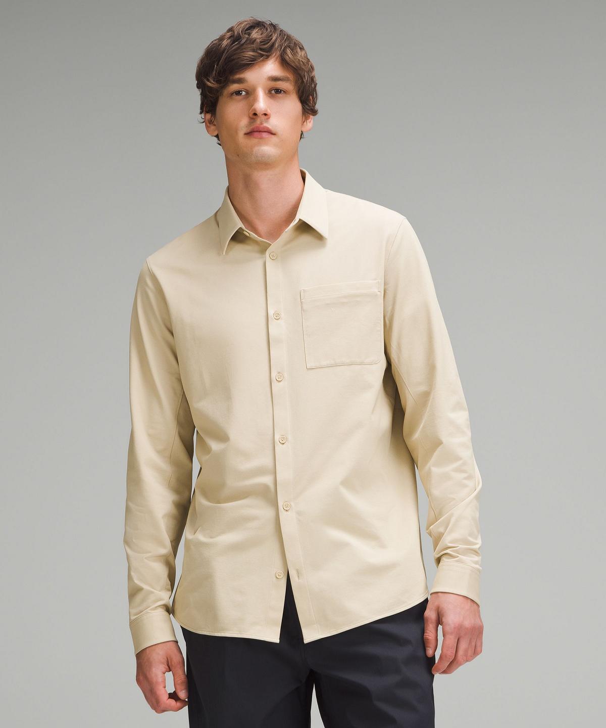 Camicia A Maniche Lunghe Uomo Lululemon Commission Khaki | IT_LuLu55810