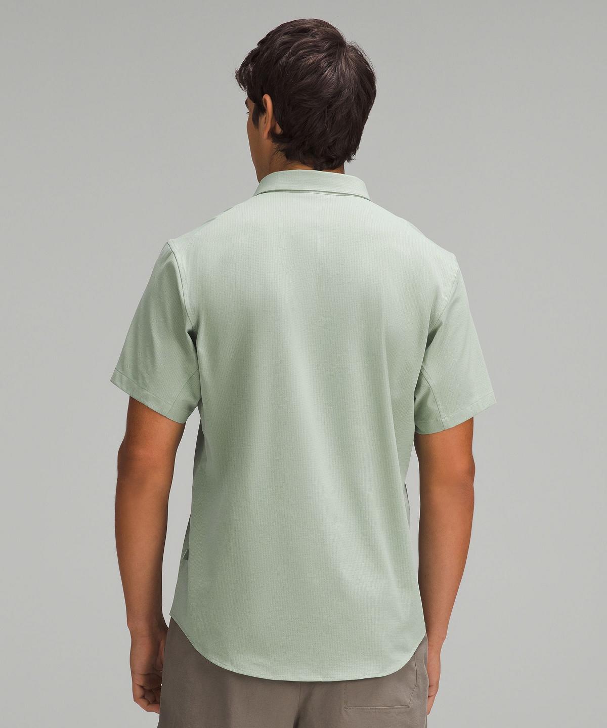 Camicie Con Bottoni Uomo Lululemon Airing Easy Short-Sleeve Verdi | IT_LuLu94746