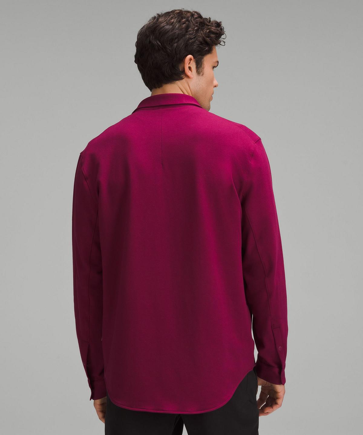 Camicie Con Bottoni Uomo Lululemon Soft Knit Overshirt Rosse | IT_LuLu92875