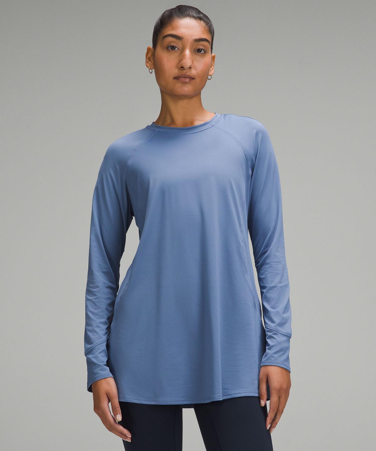 Camicie Donna Lululemon Abrasion-Resistant High-Coverage Long-Sleeve Blu | IT_LuLu31436