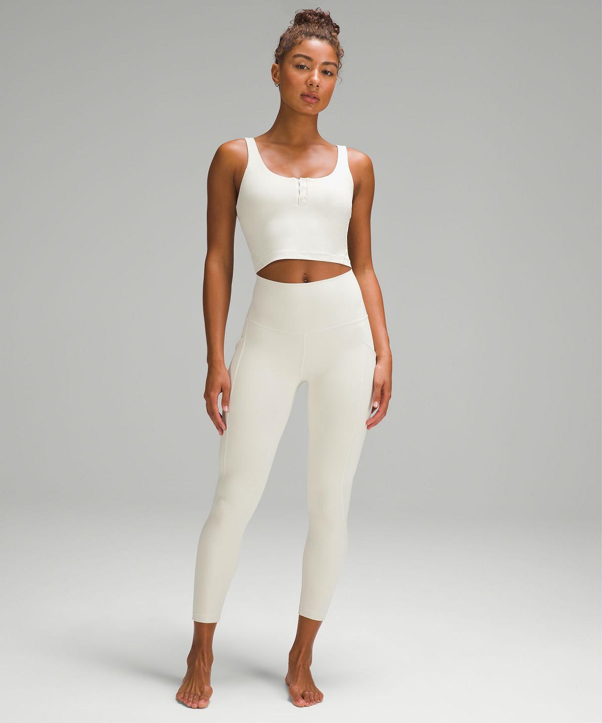 Camicie Donna Lululemon Align™ Ribbed Henley Beige | IT_LuLu77846