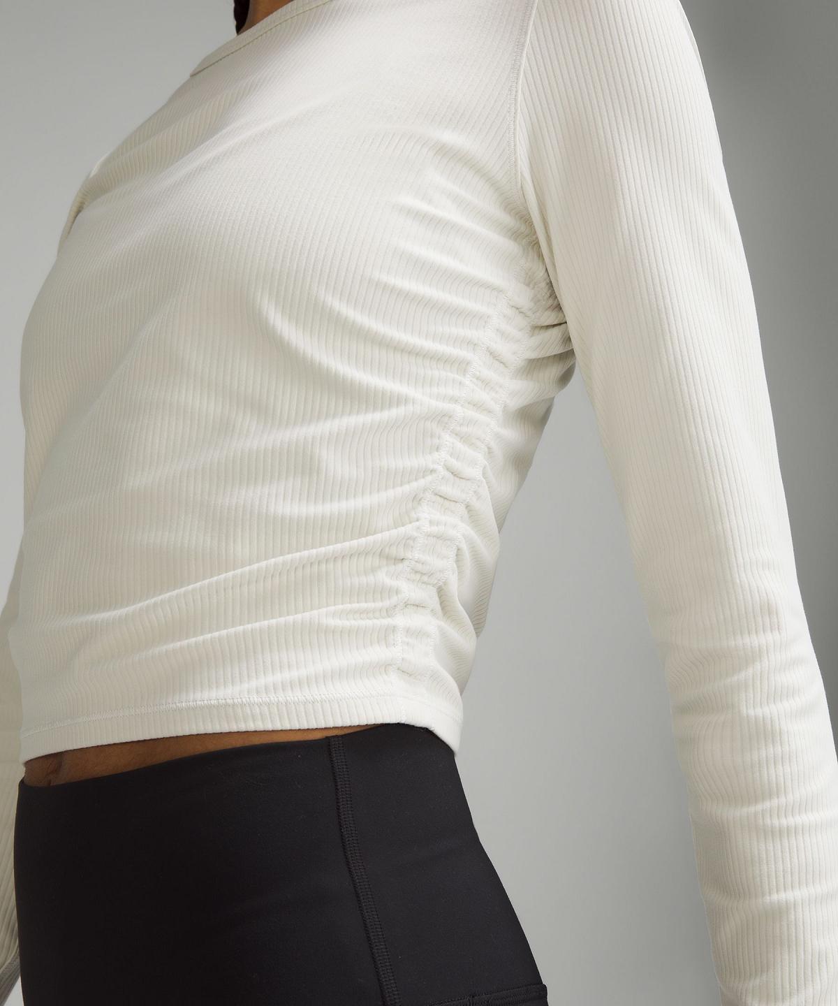 Camicie Donna Lululemon All It Takes Ribbed Nulu Long-Sleeve Bianche | IT_LuLu48893