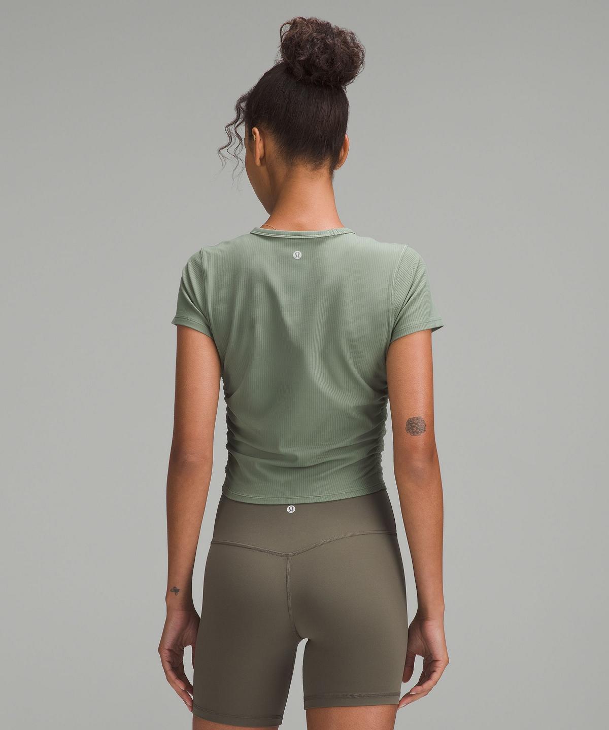 Camicie Donna Lululemon All It Takes Ribbed Nulu T-Shirt Verdi | IT_LuLu61197