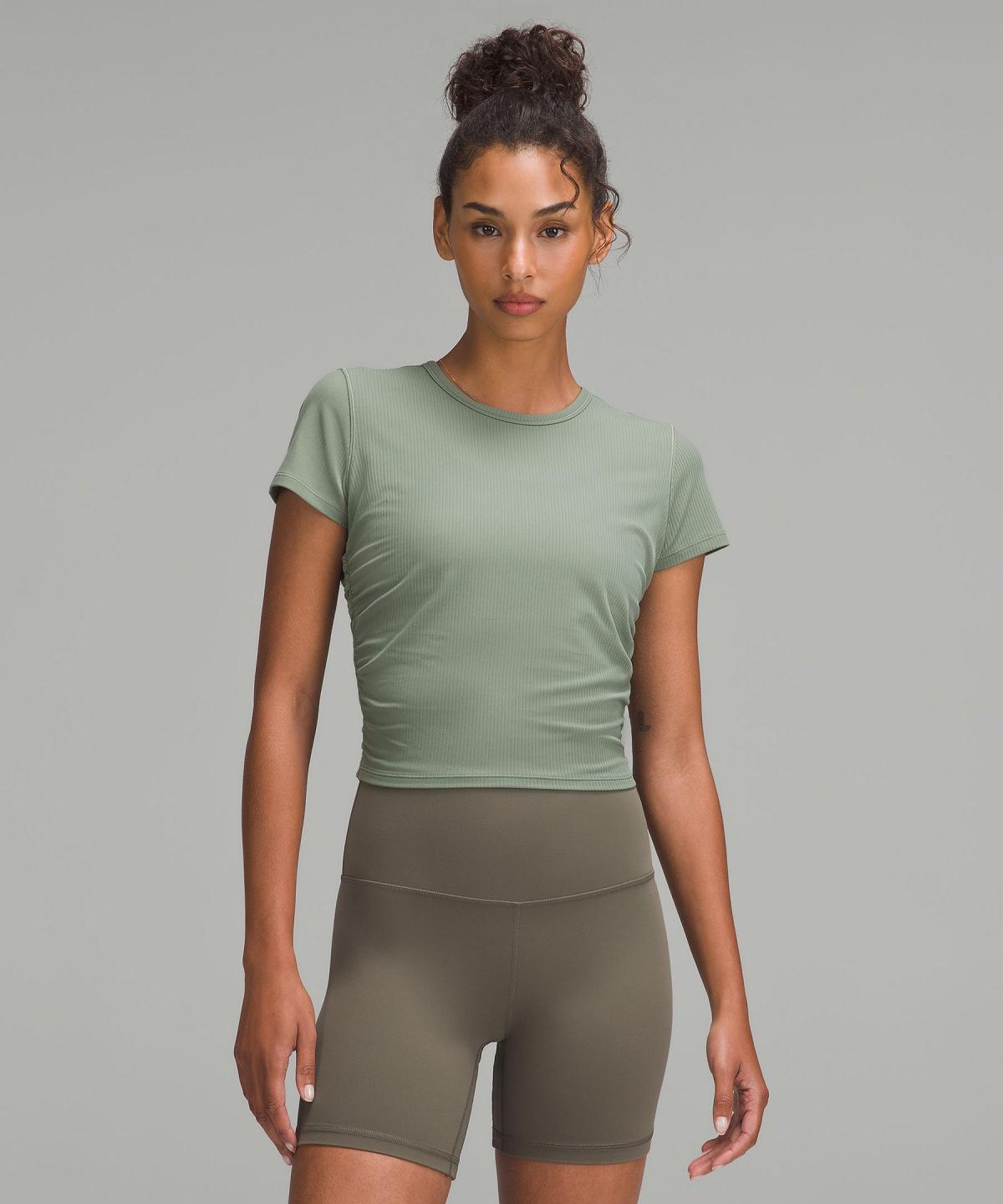 Camicie Donna Lululemon All It Takes Ribbed Nulu T-Shirt Verdi | IT_LuLu61197