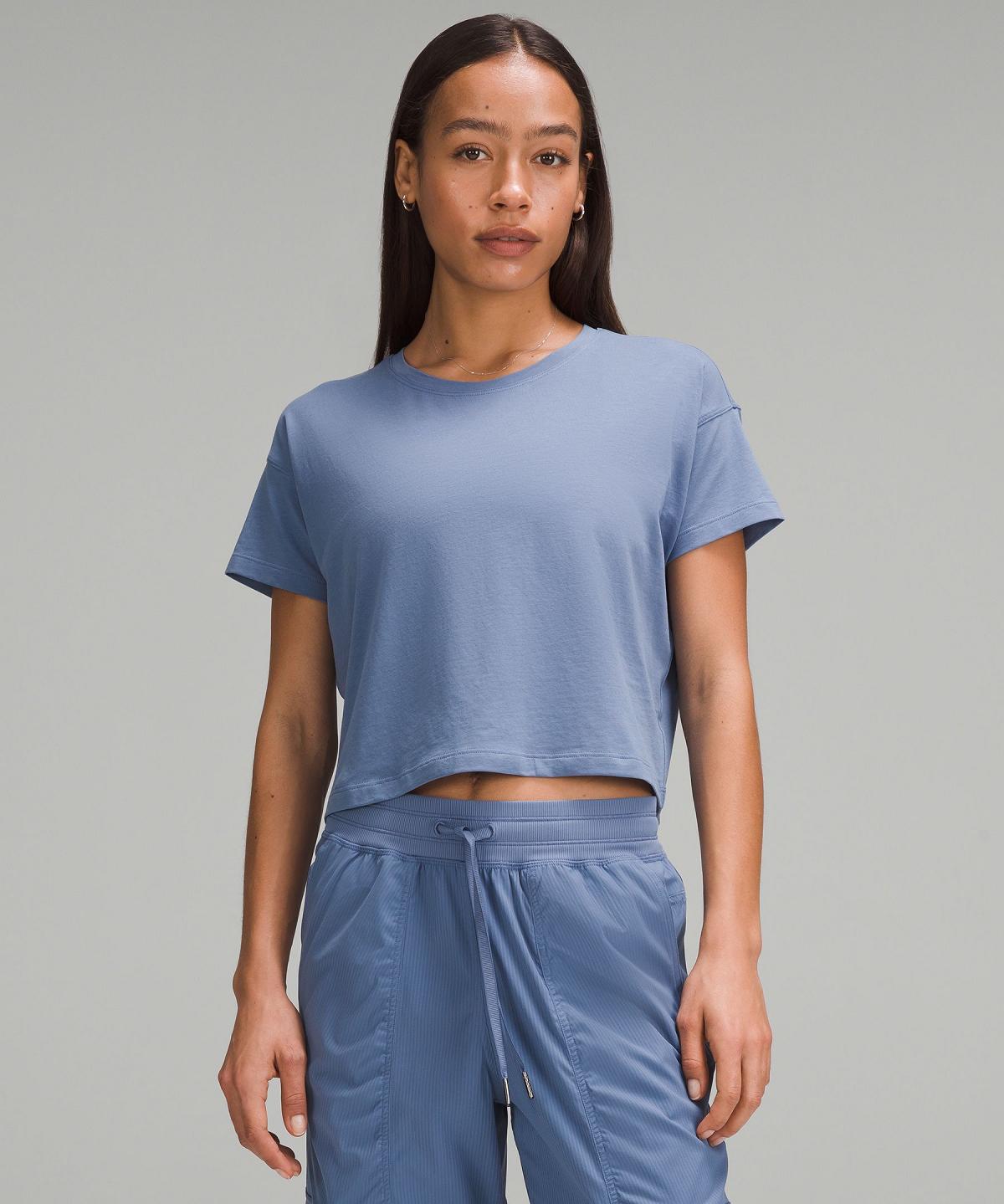 Camicie Donna Lululemon Cates T-Shirt Blu | IT_LuLu28650