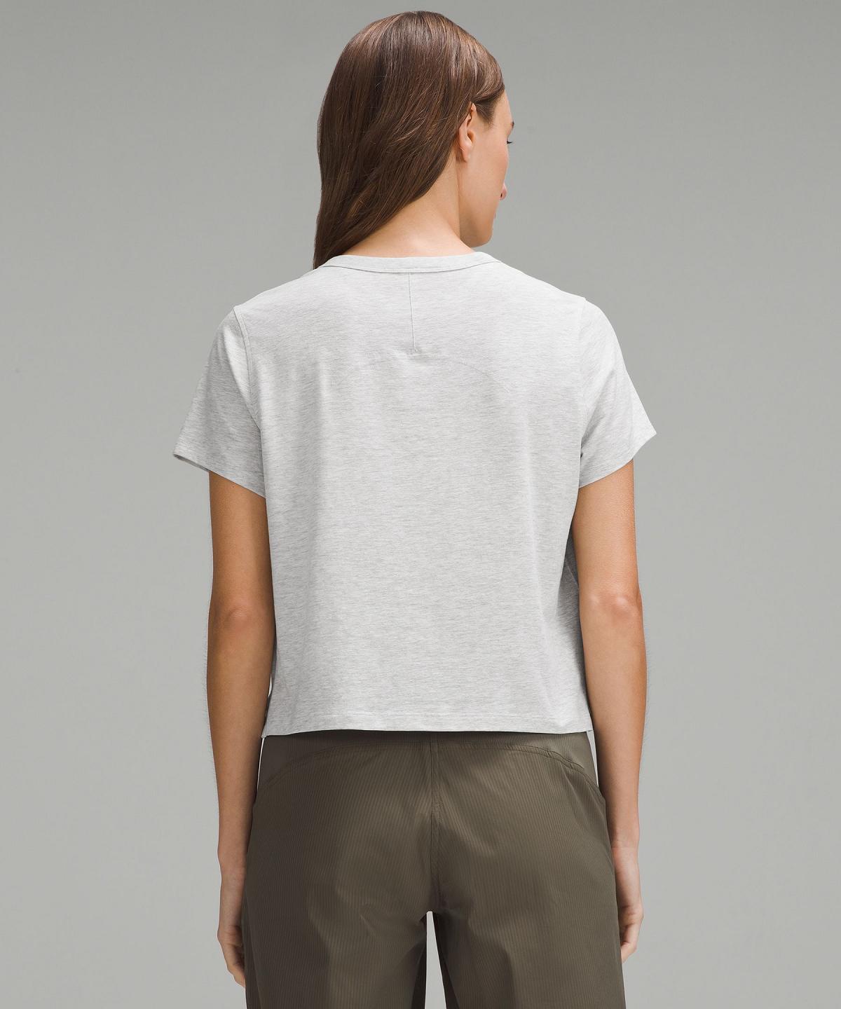 Camicie Donna Lululemon Classic-Fit Cotton-Blend T-Shirt Bianche | IT_LuLu46536