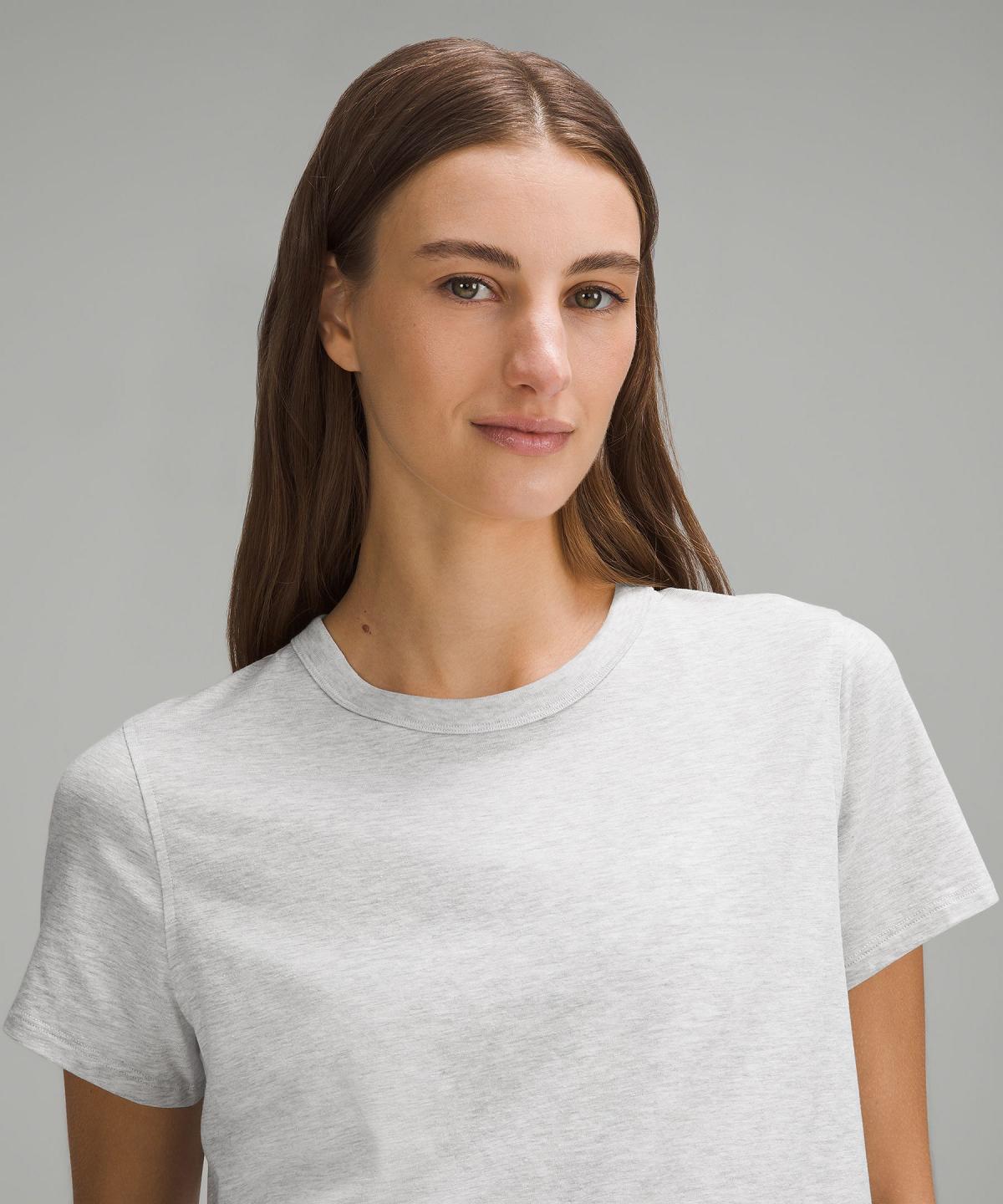 Camicie Donna Lululemon Classic-Fit Cotton-Blend T-Shirt Bianche | IT_LuLu46536