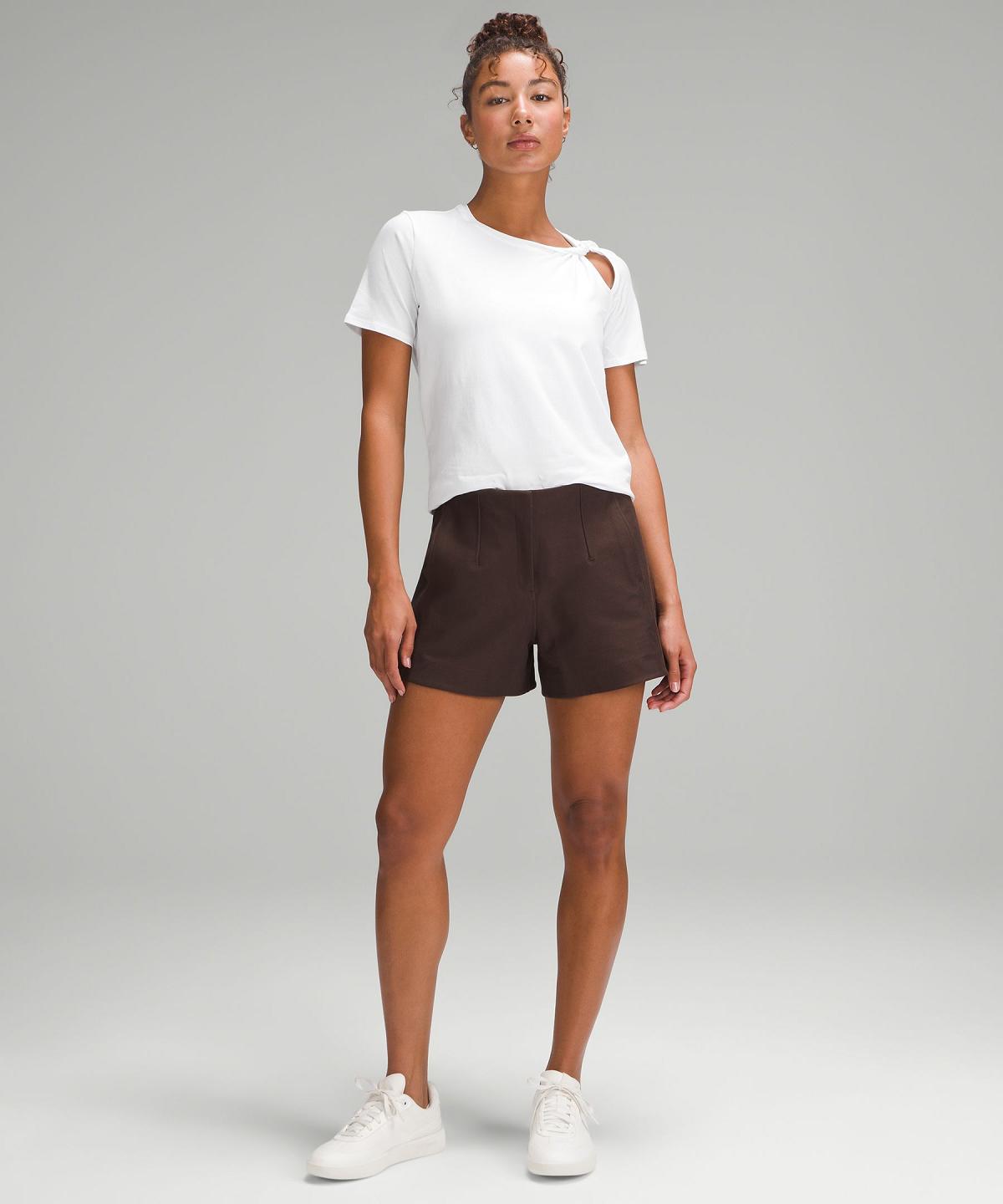 Camicie Donna Lululemon Cotton Shoulder-Twist T-Shirt Bianche | IT_LuLu79101