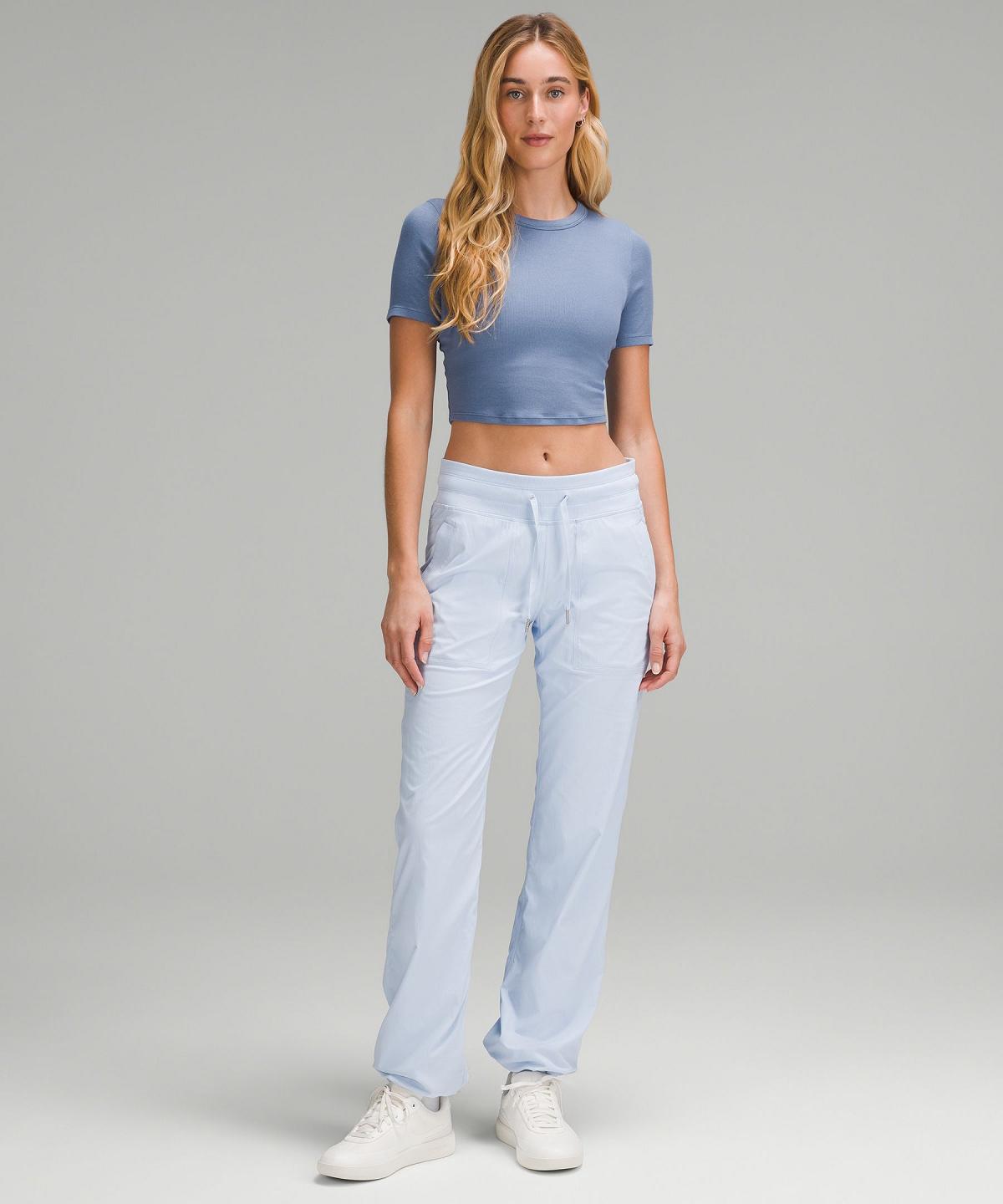 Camicie Donna Lululemon Hold Tight Straight Hem Cropped T-Shirt Blu | IT_LuLu78402