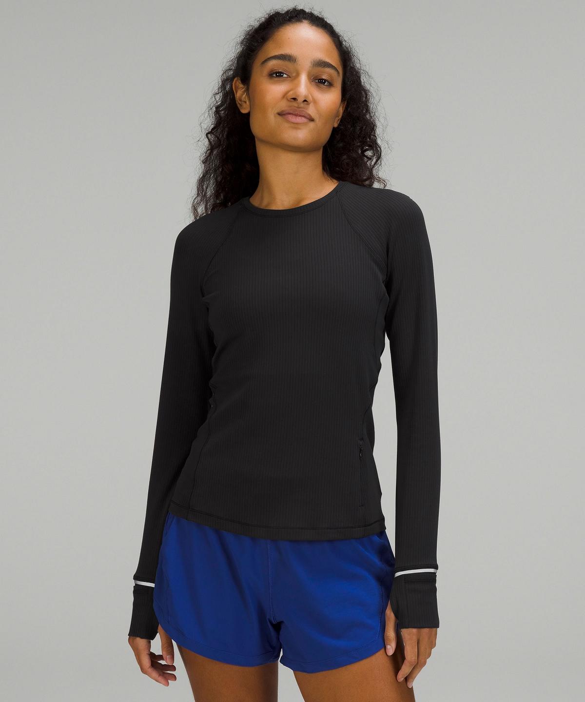 Camicie Donna Lululemon It's Rulu Ribbed Long-Sleeve Nere | IT_LuLu35932