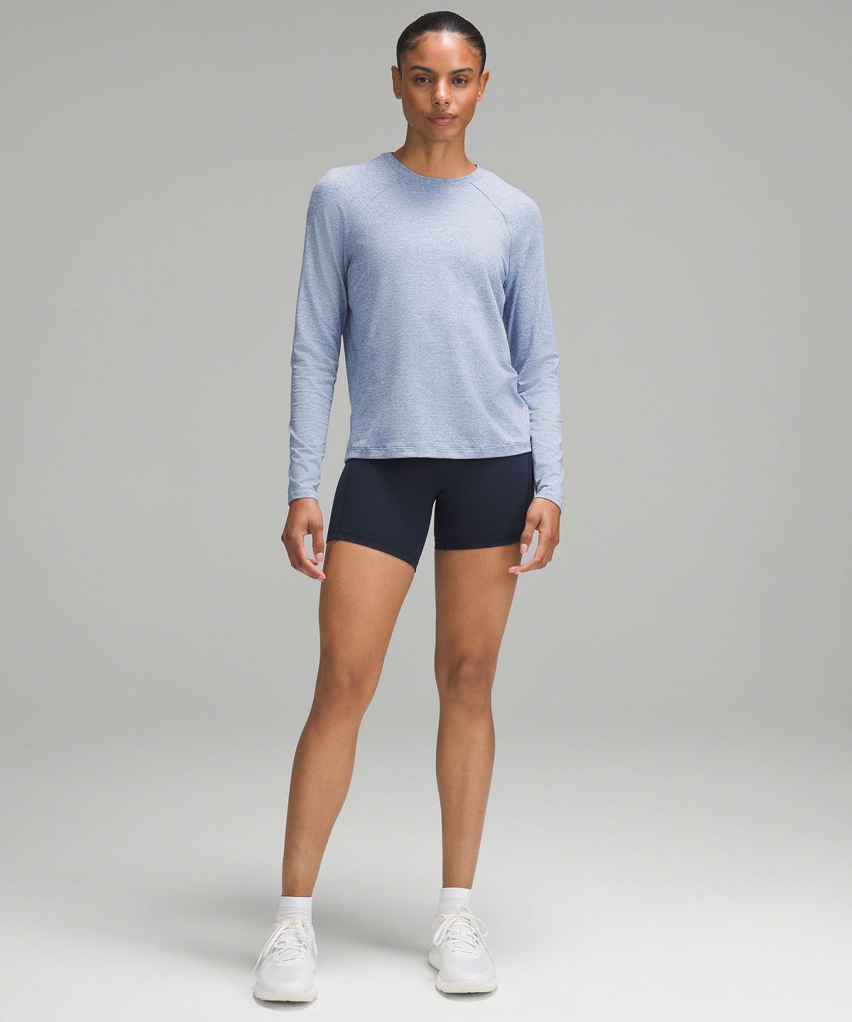 Camicie Donna Lululemon License to Train Classic-Fit Long-Sleeve Blu | IT_LuLu56694