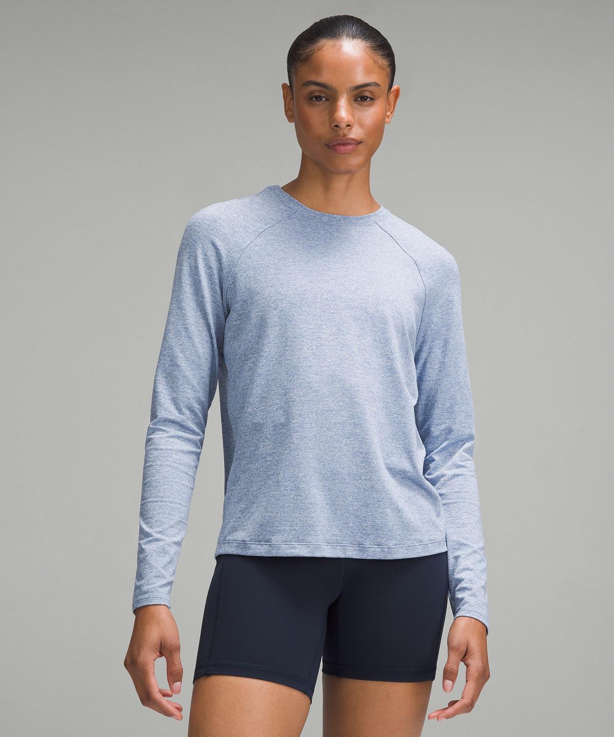 Camicie Donna Lululemon License to Train Classic-Fit Long-Sleeve Blu | IT_LuLu56694