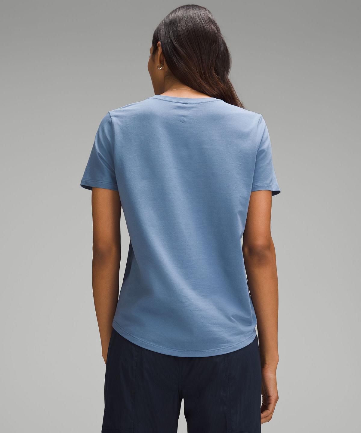 Camicie Donna Lululemon Love Curved-Hem Crewneck T-Shirt Blu | IT_LuLu13938