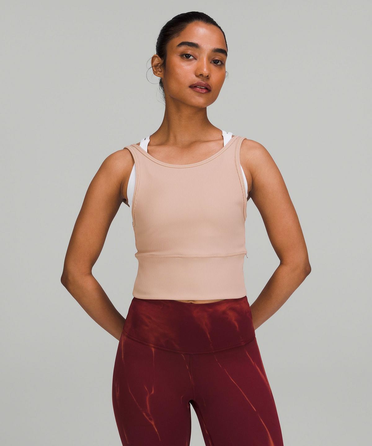 Camicie Donna Lululemon Power Pivot Ribbed Rosa | IT_LuLu78426