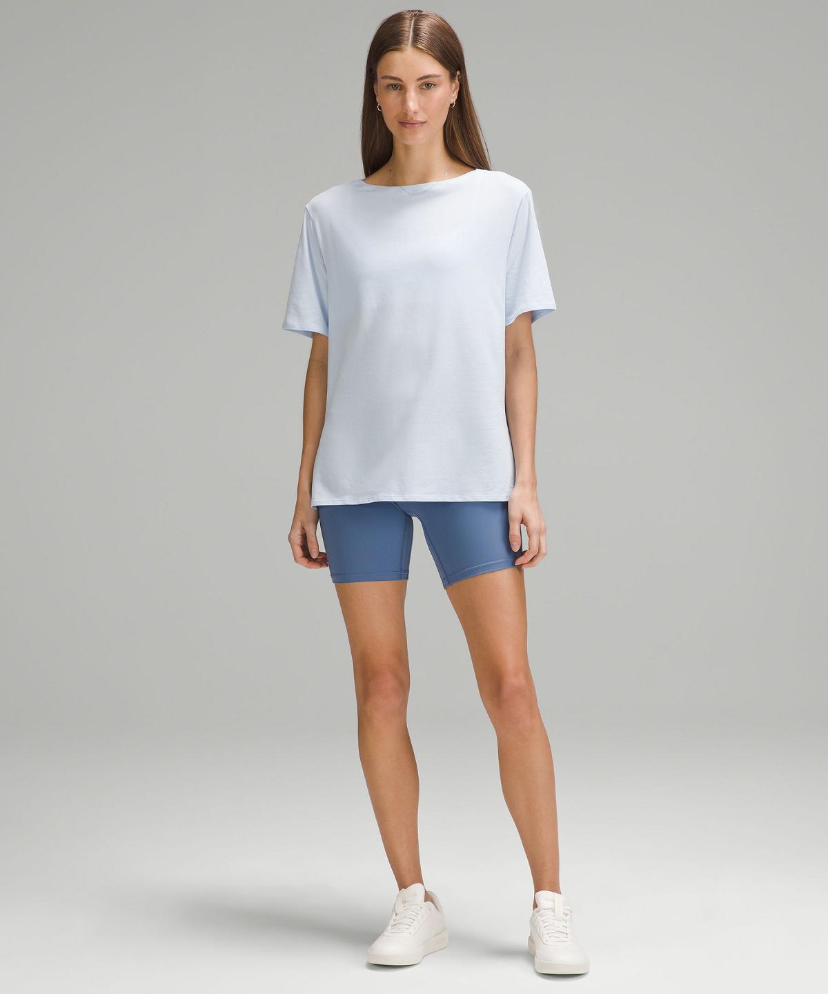 Camicie Donna Lululemon Relaxed-Fit Boatneck T-Shirt Blu | IT_LuLu62494