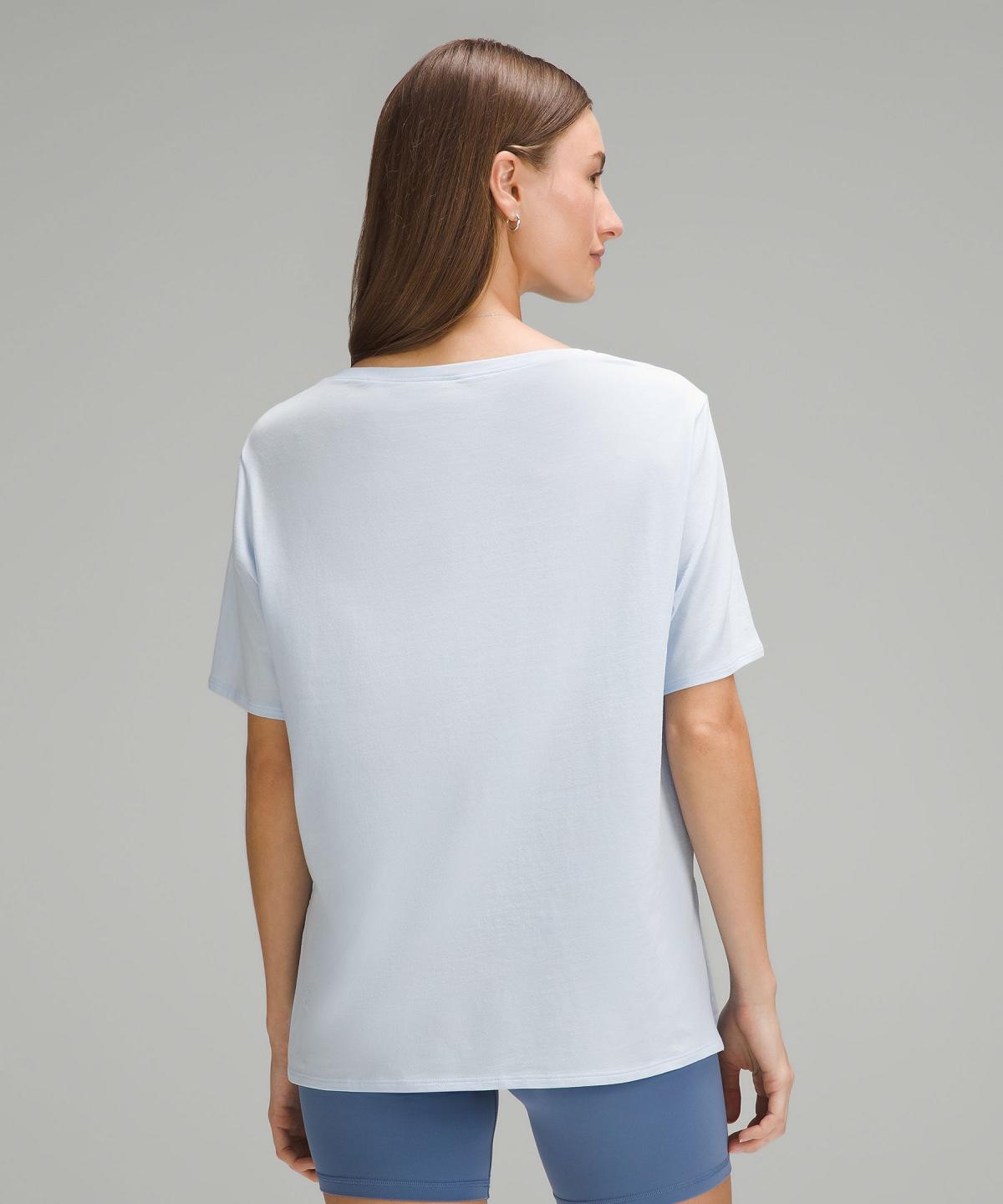 Camicie Donna Lululemon Relaxed-Fit Boatneck T-Shirt Blu | IT_LuLu62494