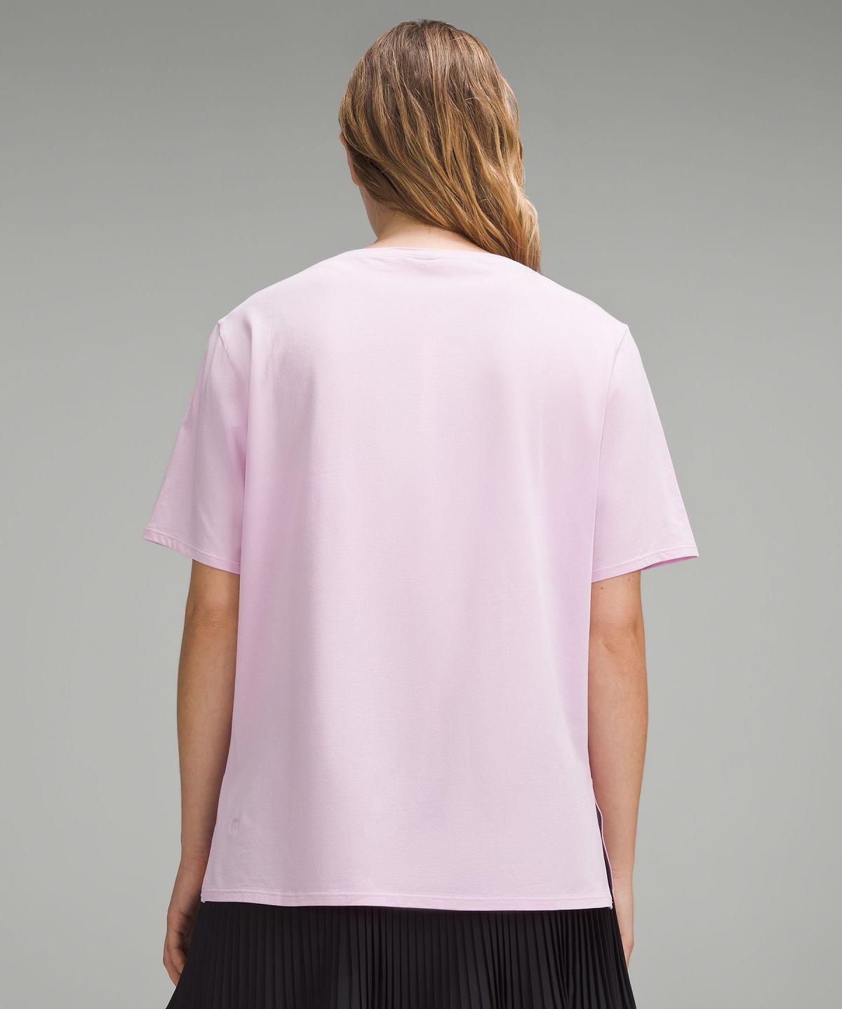 Camicie Donna Lululemon Relaxed-Fit Boatneck T-Shirt Rosa | IT_LuLu80268