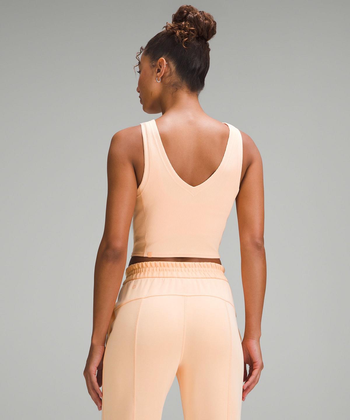 Camicie Donna Lululemon Ribbed Softstreme Cropped Corallo | IT_LuLu43382