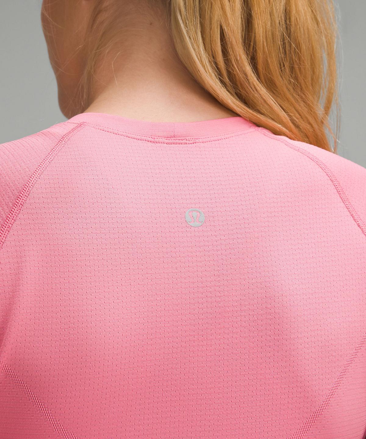 Camicie Donna Lululemon Swiftly Tech Cropped Short-Sleeve 2.0 Rosa | IT_LuLu69293