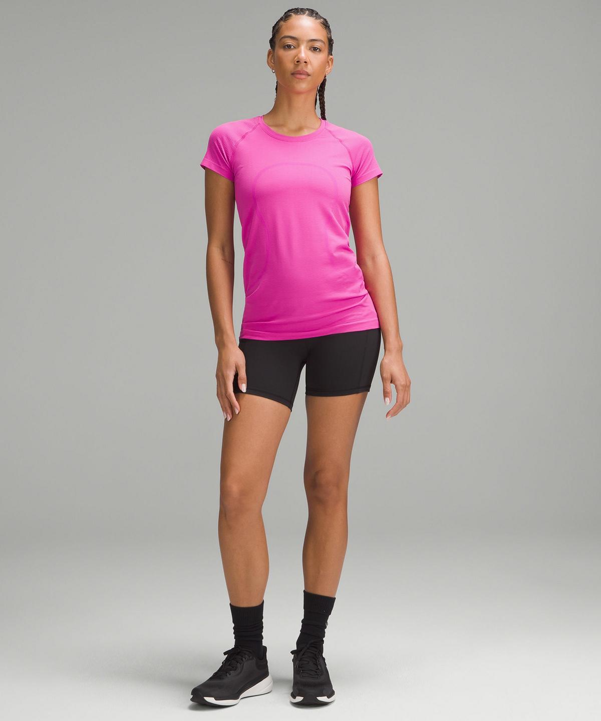 Camicie Donna Lululemon Swiftly Tech Short-Sleeve 2.0 Rosa | IT_LuLu83141