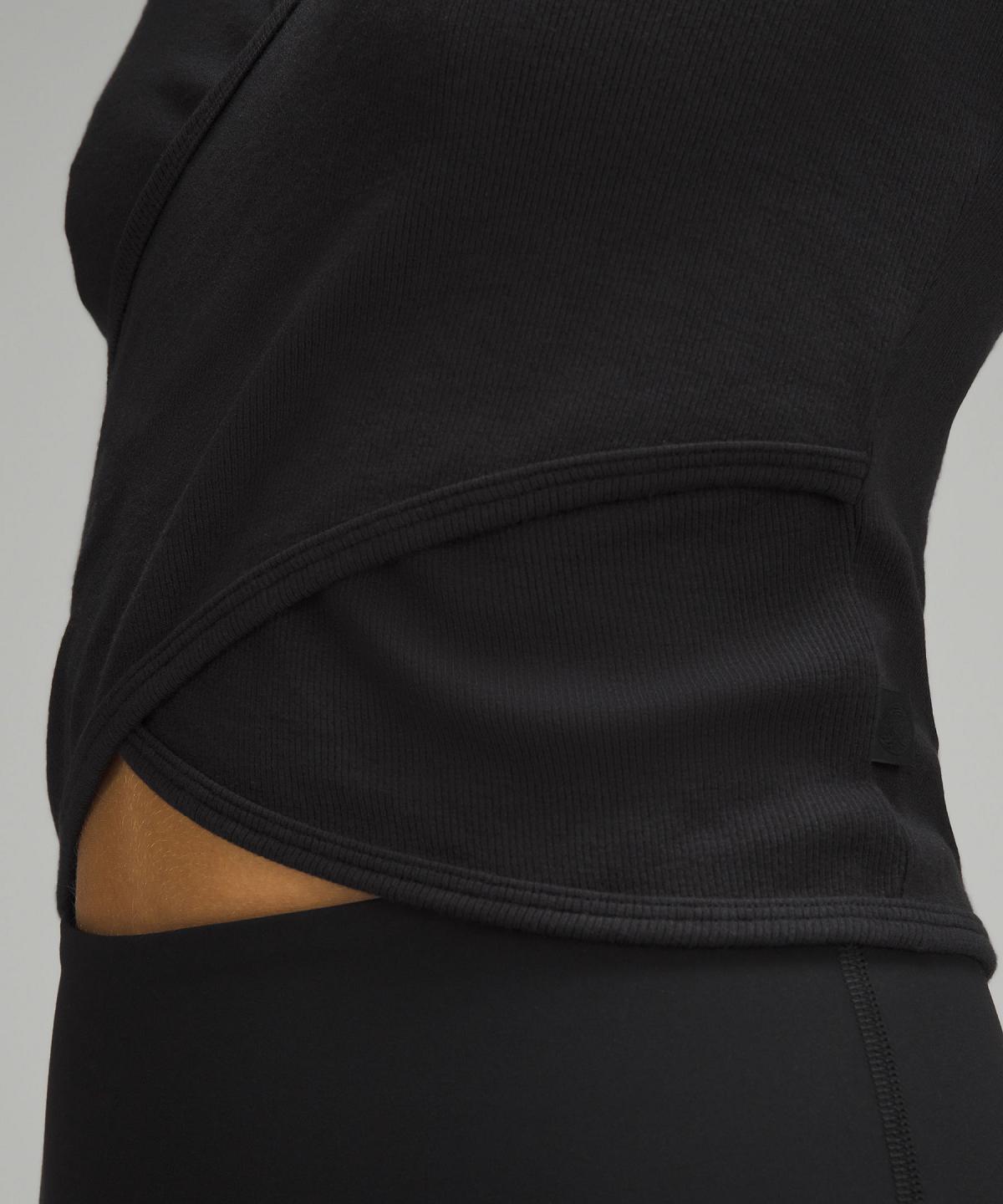 Camicie Donna Lululemon Wrap-Front Ribbed Long-Sleeve Top Nere | IT_LuLu12032