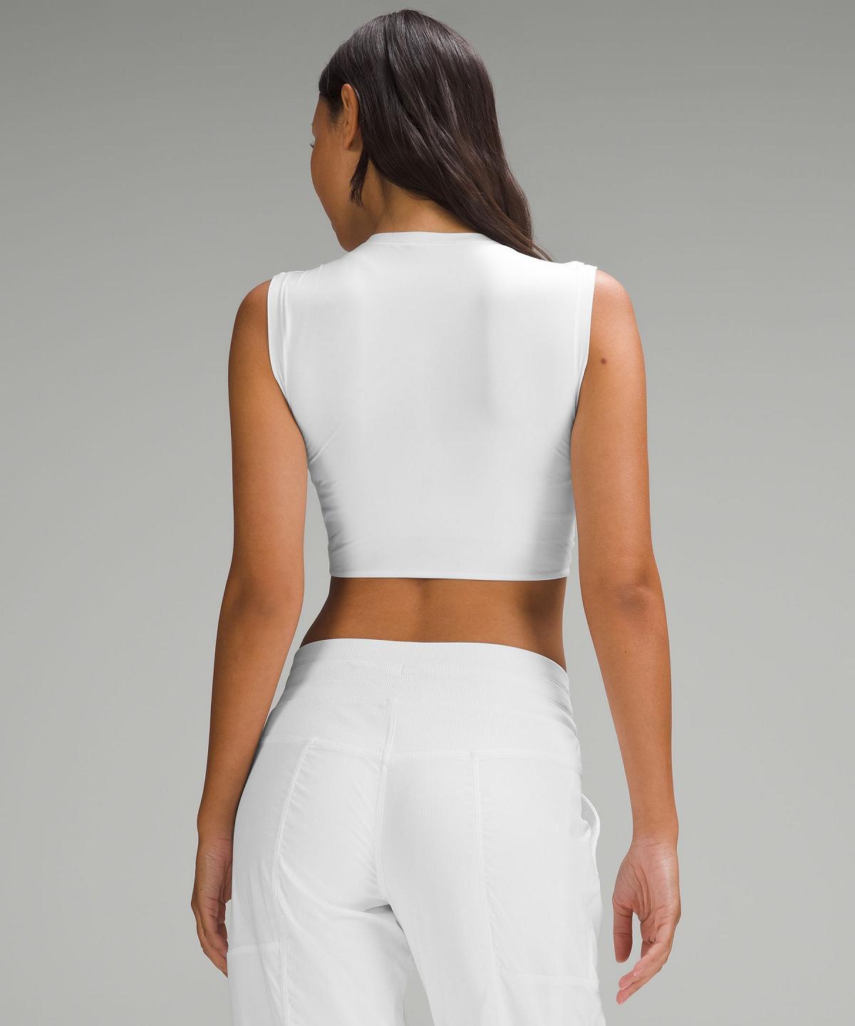 Camicie Donna Lululemon Wundermost Ultra-Soft Nulu Super-Cropped Bianche | IT_LuLu23026