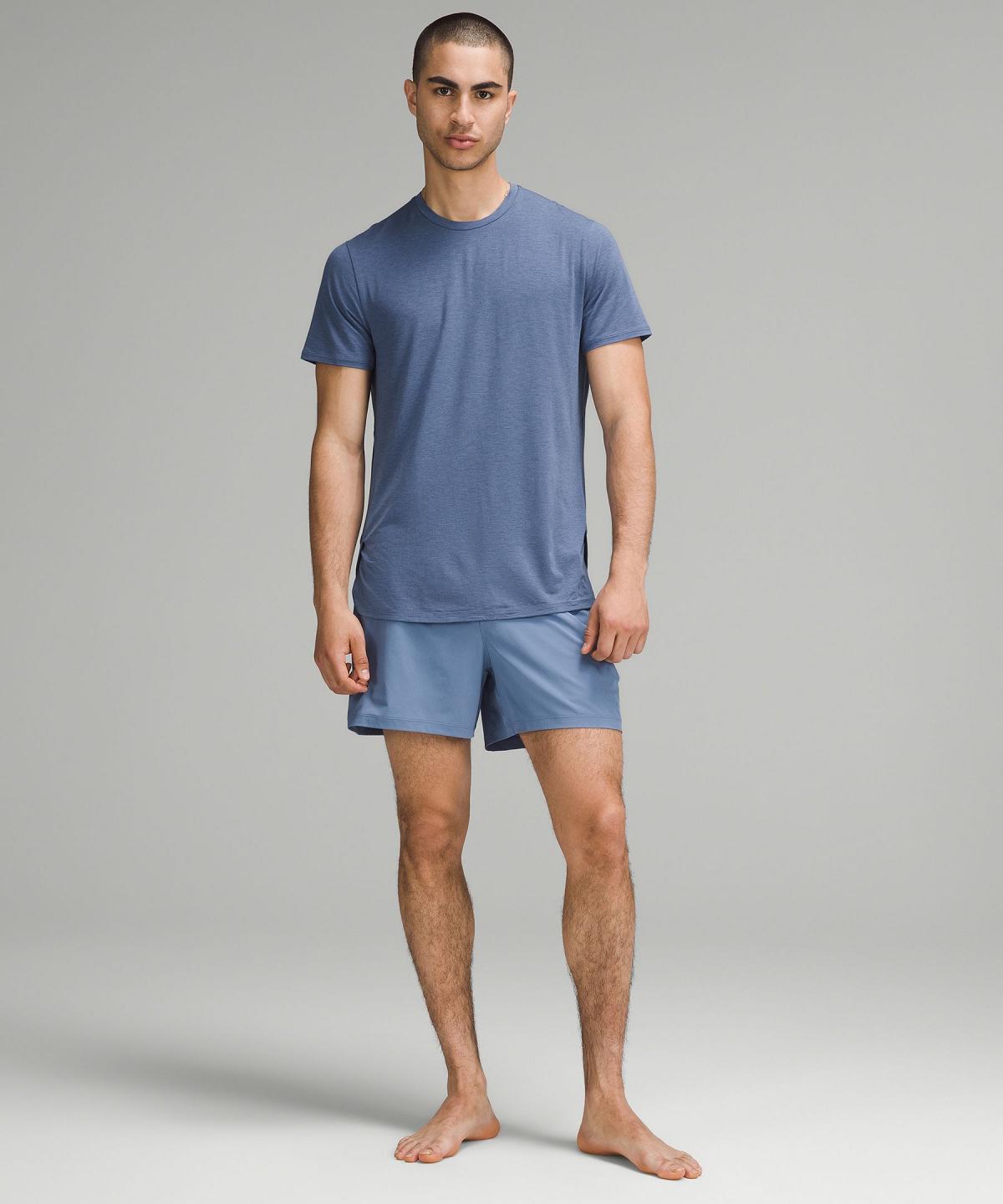 Camicie Uomo Lululemon Balancer Short-Sleeve Blu | IT_LuLu59629