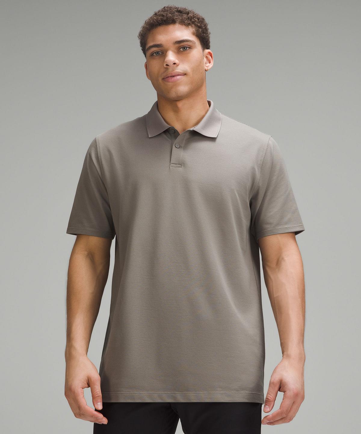 Camicie Uomo Lululemon Classic-Fit Pique Short-Sleeve Polo Grigie | IT_LuLu78238