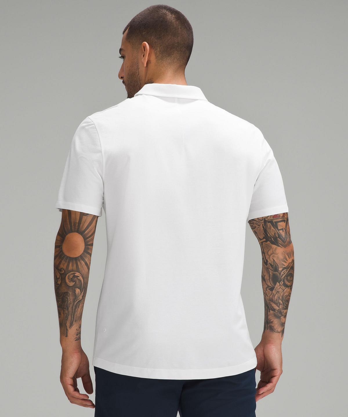 Camicie Uomo Lululemon Evolution Short-Sleeve Polo Bianche | IT_LuLu41363