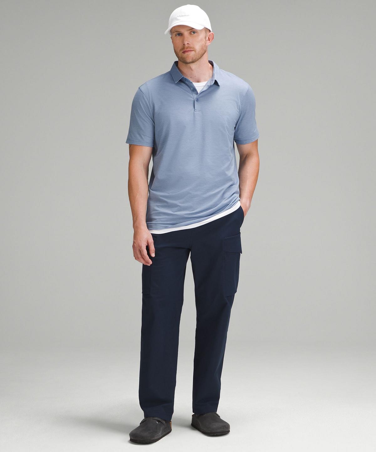 Camicie Uomo Lululemon Evolution Short-Sleeve Polo Blu | IT_LuLu60063