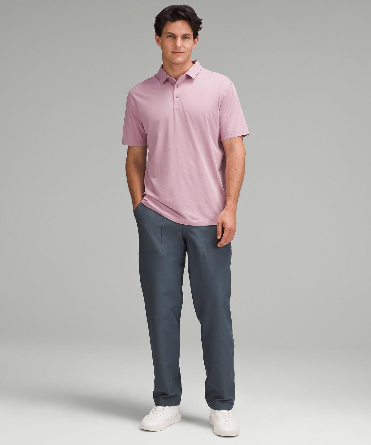 Camicie Uomo Lululemon Evolution Short-Sleeve Polo Rosa Rosa | IT_LuLu39738