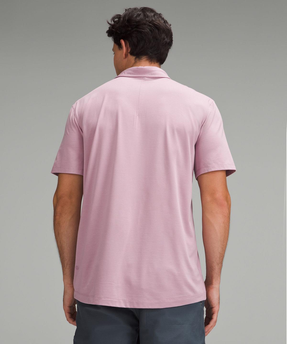 Camicie Uomo Lululemon Evolution Short-Sleeve Polo Rosa Rosa | IT_LuLu39738