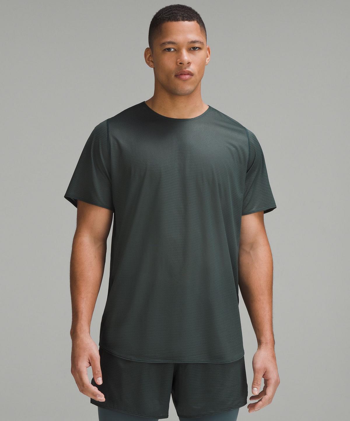 Camicie Uomo Lululemon Grid Mesh Short-Sleeve Grigie | IT_LuLu77544