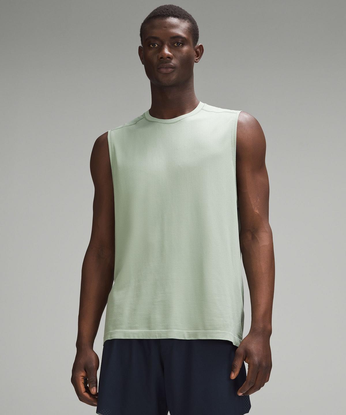 Camicie Uomo Lululemon Metal Vent Tech Sleeveless Verde Oliva | IT_LuLu92930