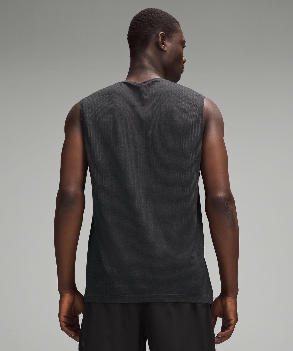 Camicie Uomo Lululemon Metal Vent Tech Sleeveless Grigie Profondo Nere | IT_LuLu54842